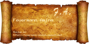 Feuermann Amina névjegykártya
